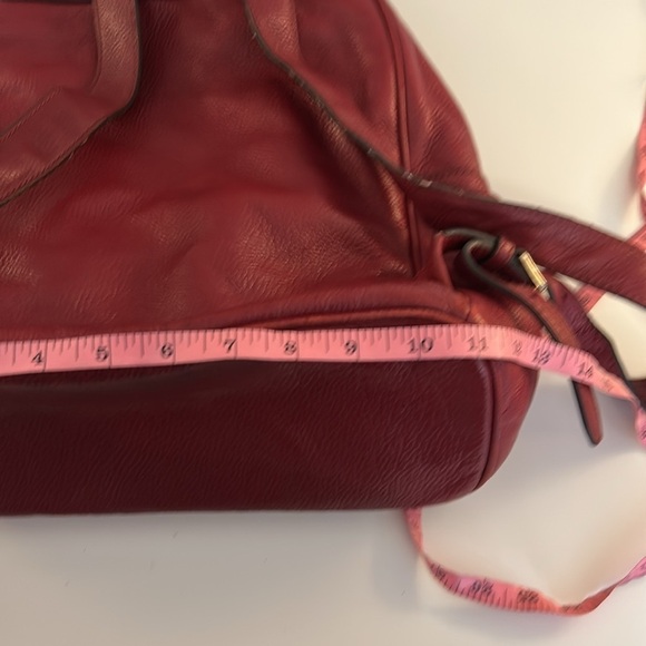 Michael‎ Kors Burgundy Pebble Classic Leather Backpack main image 13
